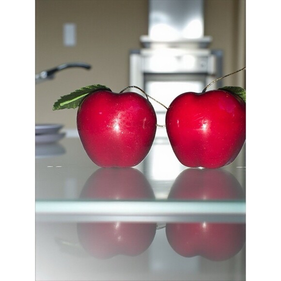 Vintage Mini Apple Ornaments Teacher Classroom Christmas Tree Farmhouse Sears - Picture 3 of 10